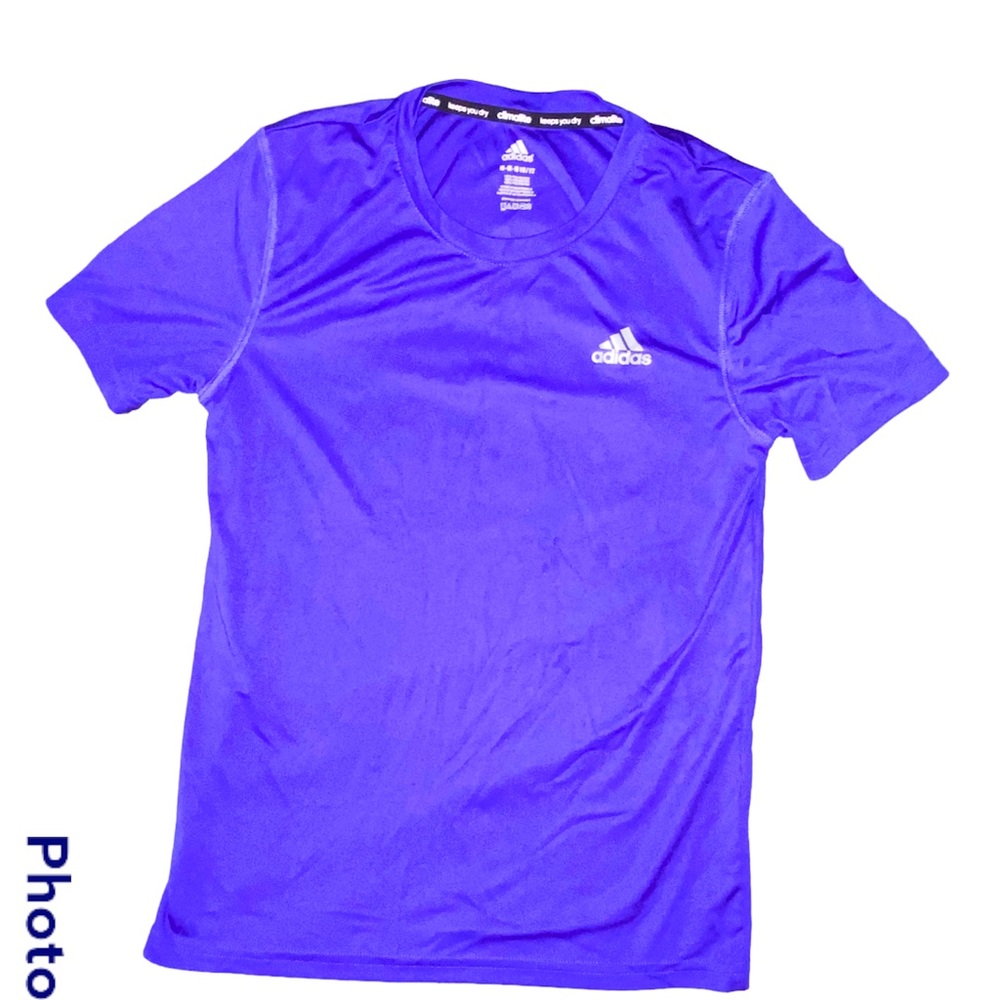 LAST CHANCE / Adidas purple Climalite shirt / moisture wicking / boys 10 / 12